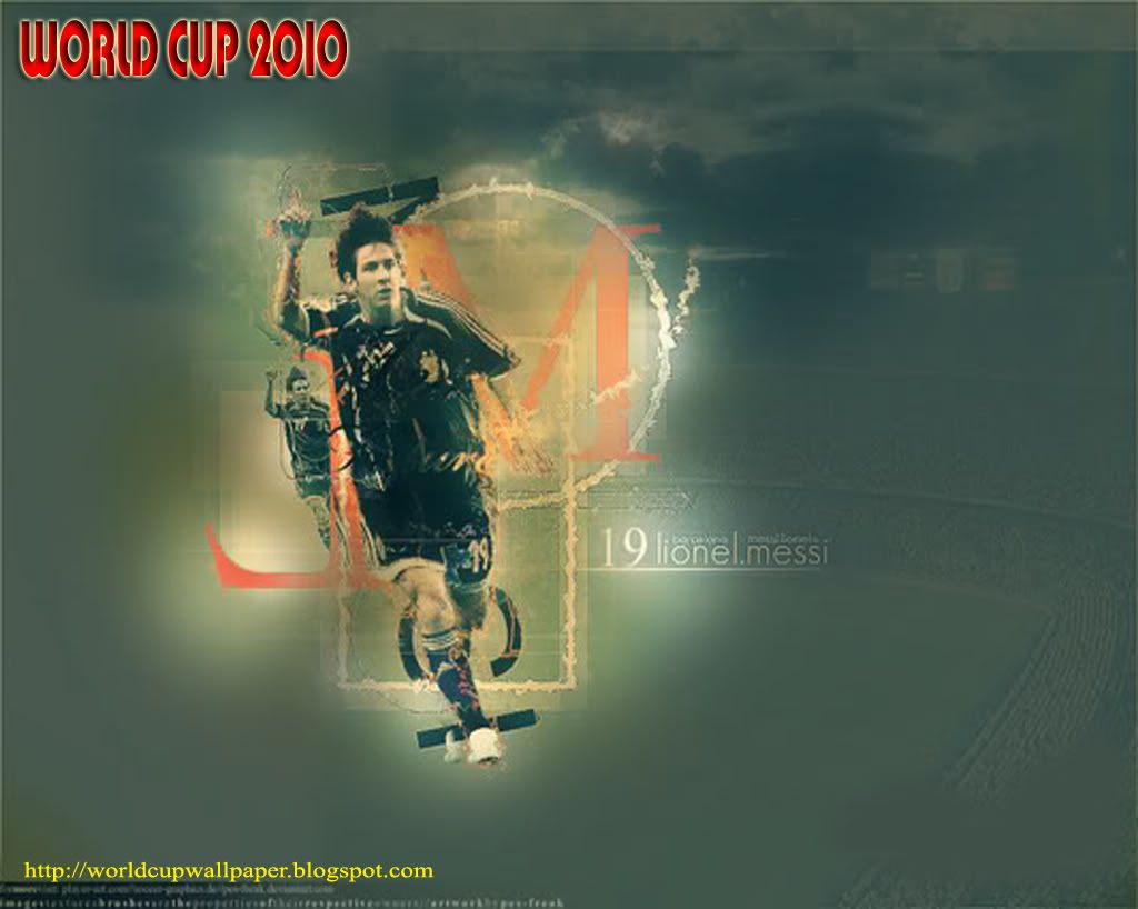 world cup,world cup 2010, South Africa, football, soccer, Wold Cup 2010 Team Argentina Leonal Messi  Wallpaper 