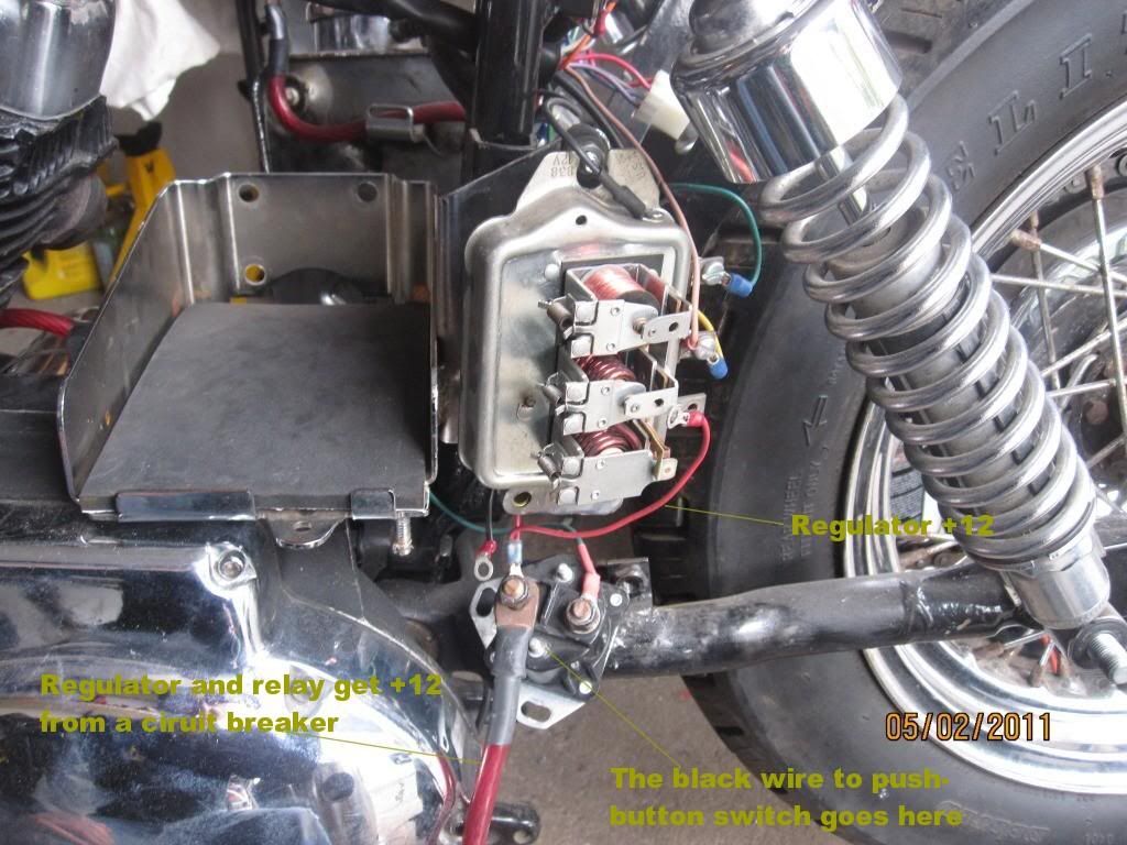 Ironhead some electric start questions with pics - The Sportster and