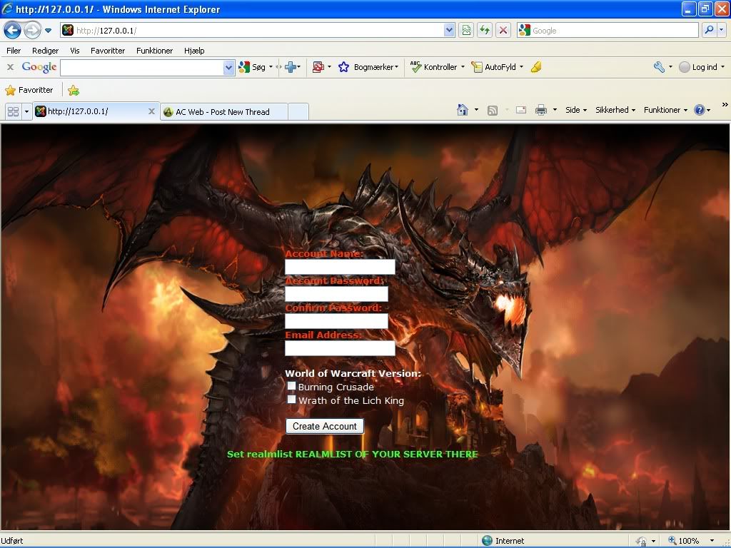 Milation - Cataclysm Account Creating Page Release!! - RaGEZONE Forums