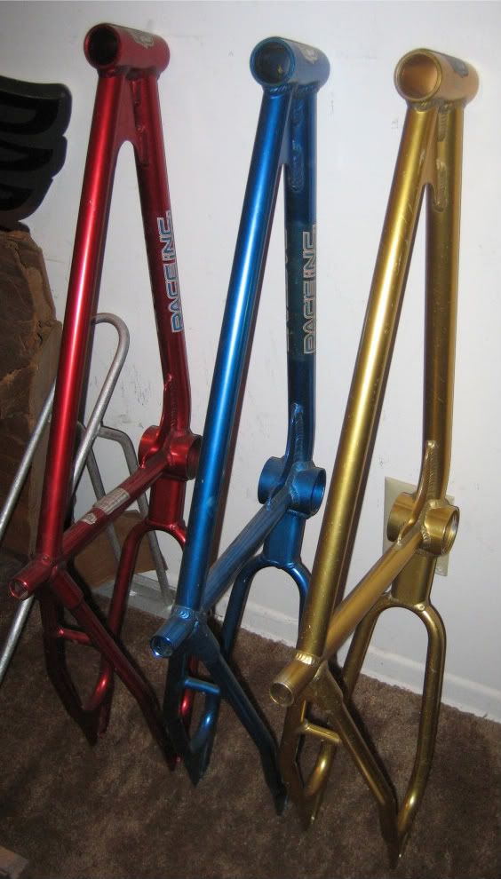 anodized bike frame