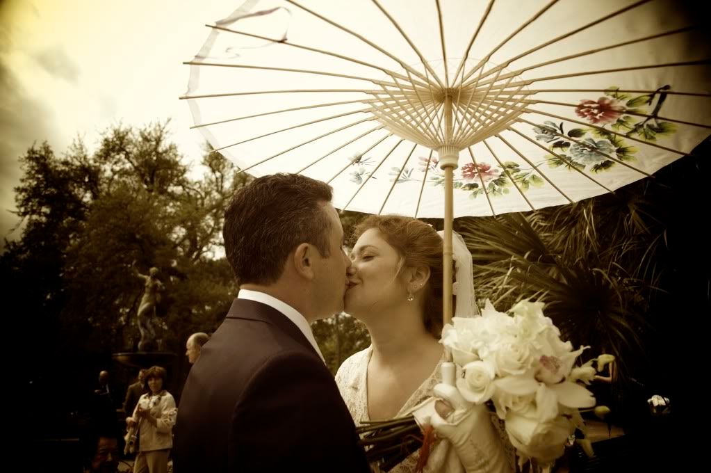 Wedding Day Parasol Sepia Pictures, Images and Photos