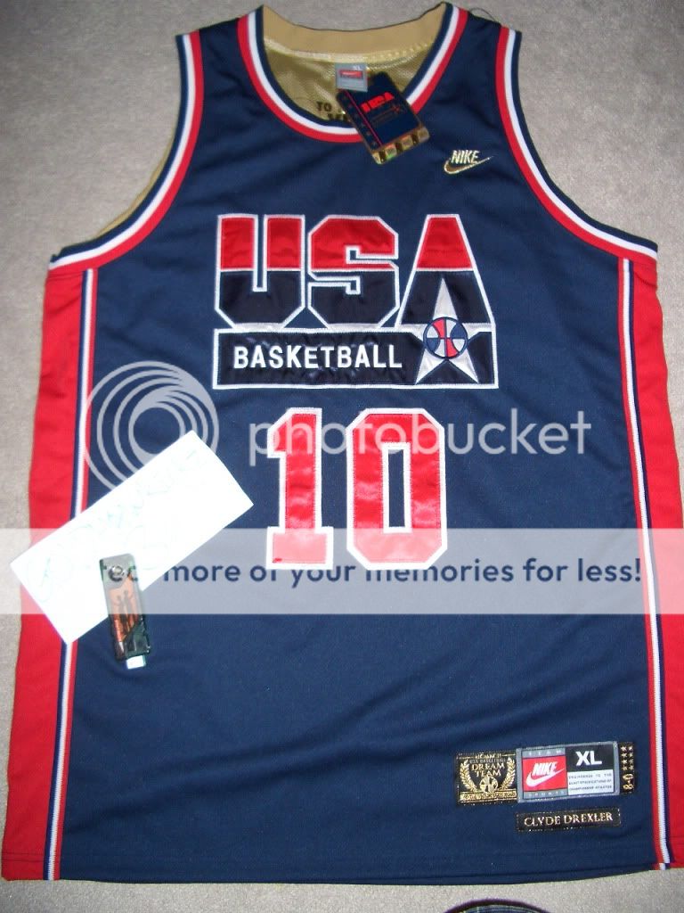   nike dream team one olympic basketball clyde drexler XL jersey  