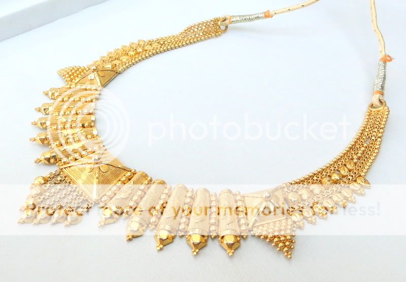   ETHNIC TRIBAL SOLID 22 CARAT GOLD NECKLACE TAMIL NADU SOUTH IND  