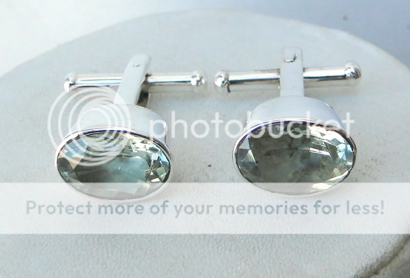 Sterling 925 Silver Lemon Topaz Cufflinks pair India  