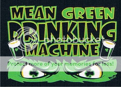 MEAN GREEN DRINKING MACHINE Cool Guinness Funny T Shirt  