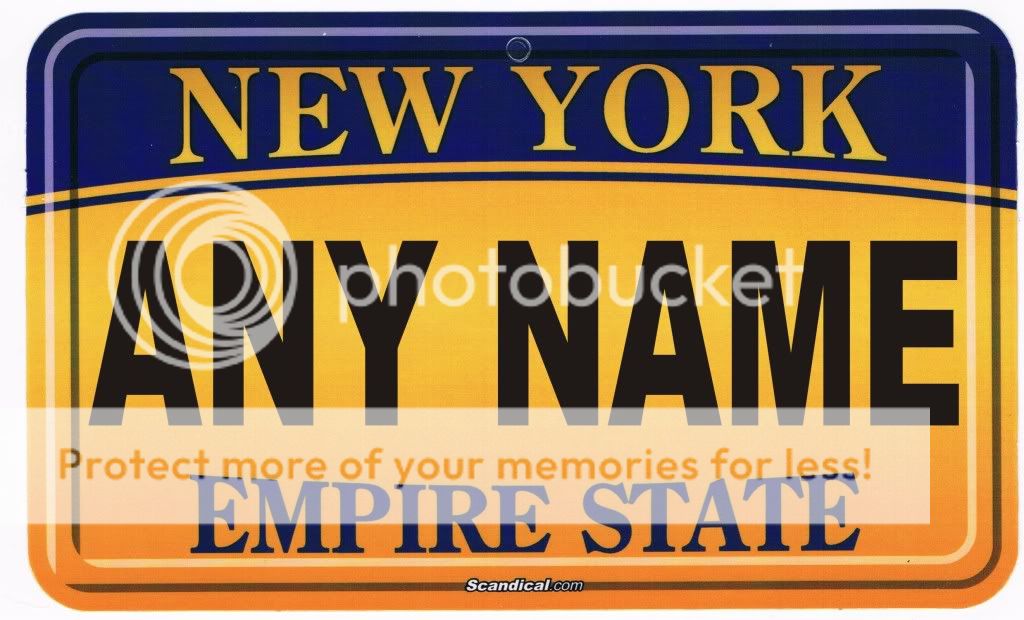 Personalized Custom NEW YORK LICENSE PLATE Room Sign  