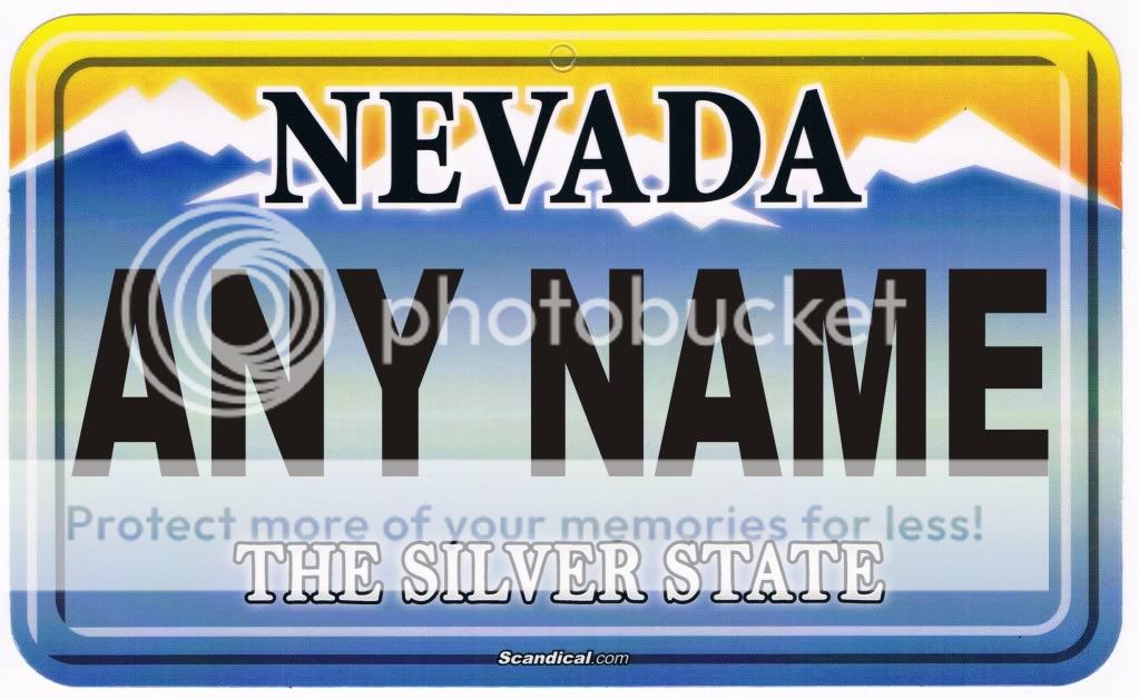 Personalized Custom NEVADA LICENSE PLATE Room Sign Gift  