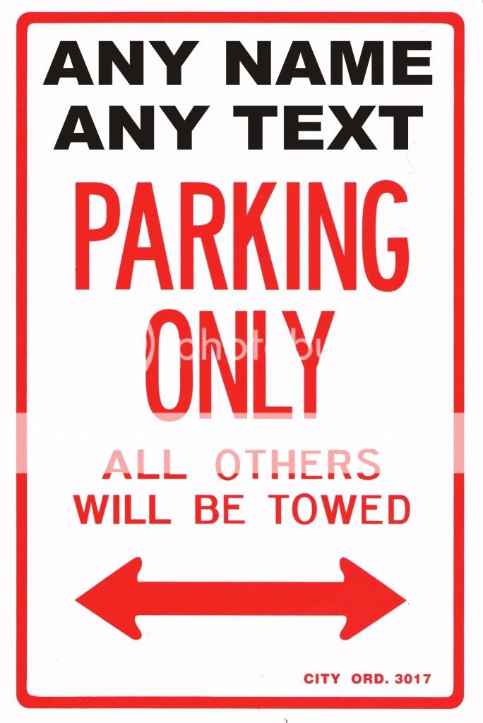 Personalized Custom PARKING ONLY Room Sign Cool Gift  