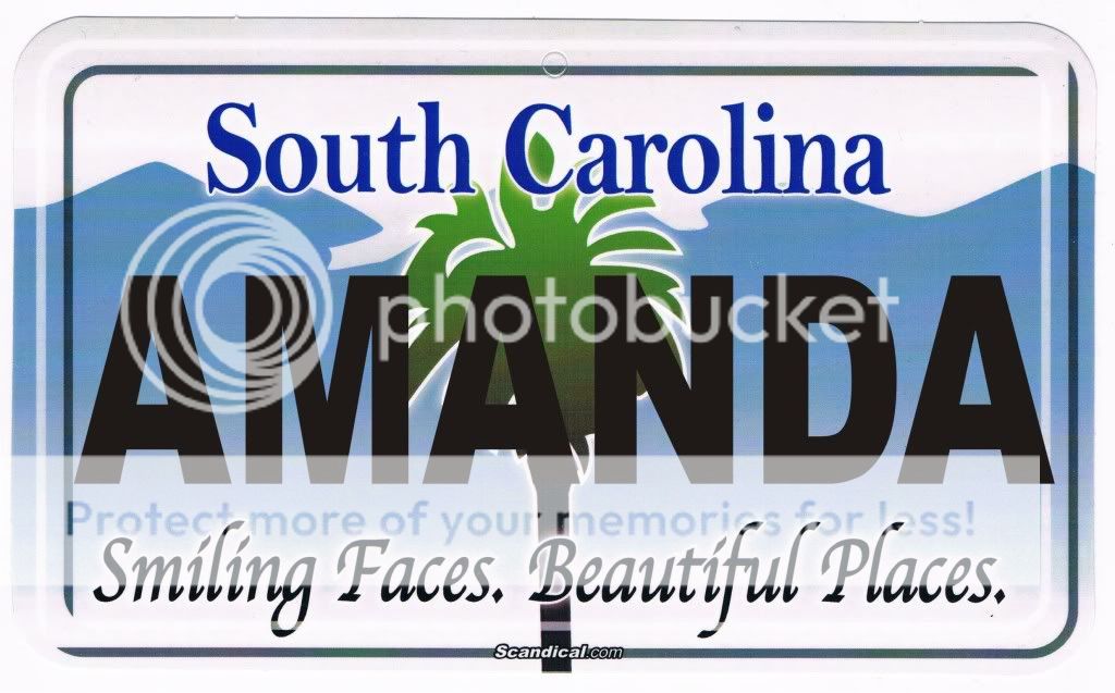 Custom SOUTH CAROLINA LICENSE PLATE Funny Room Sign  