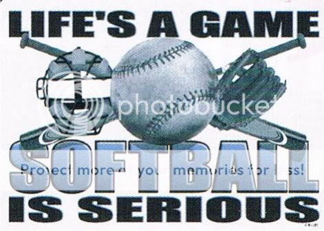 Lifes A Game Softball Is Serious Team Sport Fans Players Cool Funny T